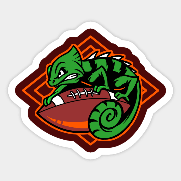 Chameleon Football Sticker by Choulous79